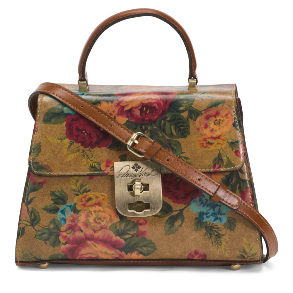 Patricia Nash Vintage Victorian Garden Leather Convertible Bag 🌺